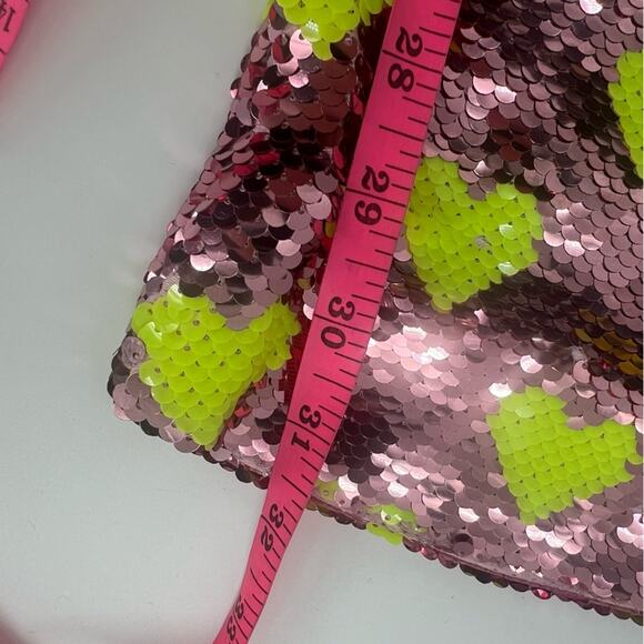 NWT Nasty gal tailored sequin heart jumpsuit pink sz 4 - Picture 6 of 7